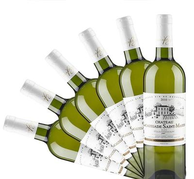 进口法国布莱依葡萄酒年份2010圣马丁古堡白葡萄酒750ML