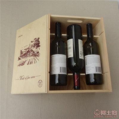 【浩达厂家热销红酒礼盒六支装精美做工木制酒盒红酒木箱可印logoHD-376】曹县青菏街道办事处浩达工艺品厂 - 产品库